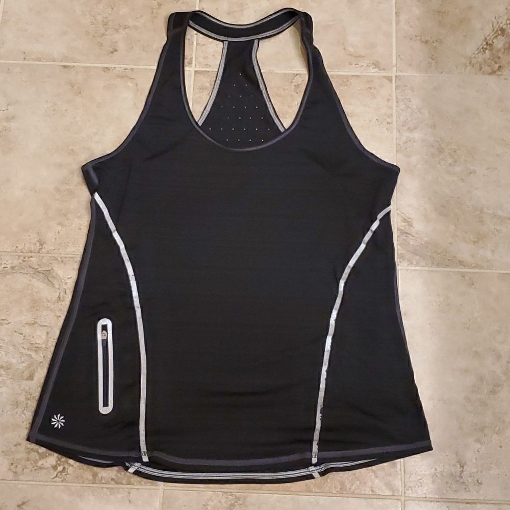 Athleta  black Zinger racerback tank top
